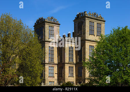 Hardwick Hall, Elizabethan country house nel Derbyshire, Inghilterra Foto Stock