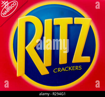 Winneconne, WI - 4 Novembre 2018: una chiusura del Ritz crackers logo su un sfondo isolato. Foto Stock