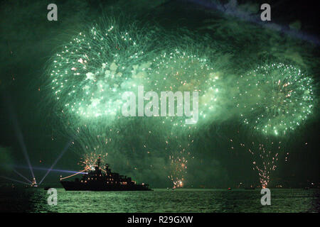 29 ottobre festa per il Bosforo ad Istanbul in Turchia. Foto Stock