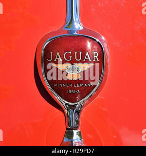 Jaguar XK140 vincitore badge Le Mans 1951-53 Foto Stock