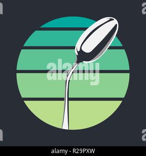 Il cucchiaio di piegatura icona. Filmato illustrazione vettoriale Illustrazione Vettoriale
