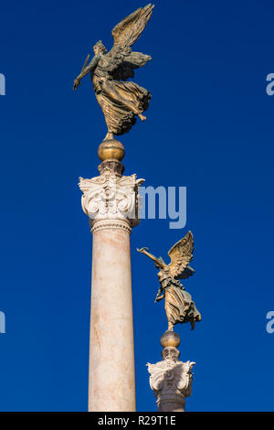 Vittoria alata statua all Altare della Patria in Roma, Italia Foto Stock