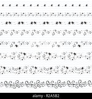 Disegnata a mano doodle confini telai Illustrazione Vettoriale