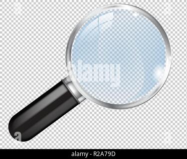 Trasparente lente di ingrandimento Illustrazione Vettoriale