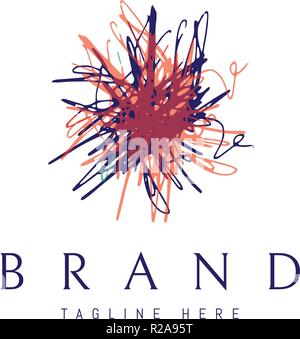 Doodle logo vettoriale Illustrazione Vettoriale