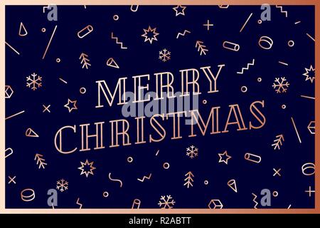 Auguri di Buon Natale. Biglietto di auguri con il testo Buon Natale Illustrazione Vettoriale