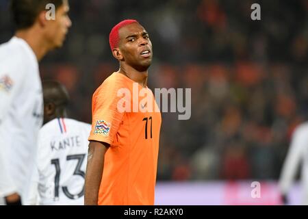 16-11-2018 VOETBAL: NAZIONI UEFA LEAGUE NEDERLAND-FRANKRIJK: ROTTERDAM Ryan Babel Foto: SCS/Chamid Soenar Foto Stock