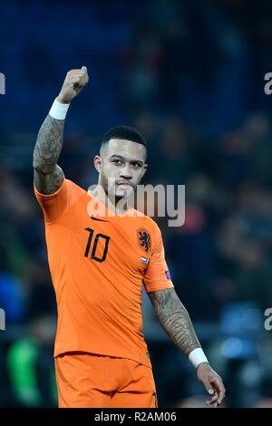 16-11-2018 VOETBAL: NAZIONI UEFA LEAGUE NEDERLAND-FRANKRIJK: ROTTERDAM Memphis Depay Foto: SCS/Chamid Soenar Foto Stock