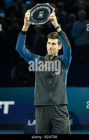 Londra, Regno Unito. Xviii Nov, 2018. fino di ATP Finals 2018 torneo tenutasi a Londra, Inghilterra. Credito: Andre Chaco/FotoArena/Alamy Live News Foto Stock