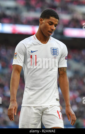 Londra, Regno Unito. Il 18 novembre 2018. durante la UEFA Nazioni League match tra Inghilterra e Croazia allo Stadio di Wembley, Londra domenica 18 novembre 2018. (©MI News & Sport Ltd | Alamy Live News) Foto Stock