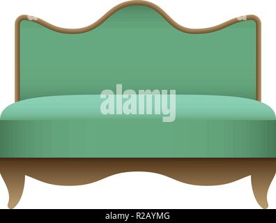 Royal divano verde mockup. Illustrazione realistica del royal divano verde mockup del vettore per il web design isolato su sfondo bianco Illustrazione Vettoriale