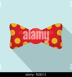 Rosso Giallo bow tie icona. Illustrazione piana di rosso giallo bow tie icona vettoriali per il web design Illustrazione Vettoriale