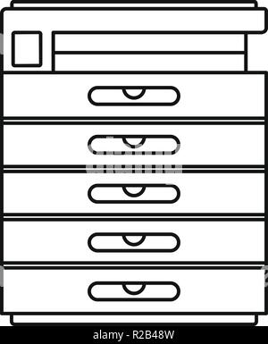Icona di Xerox. Illustrazione di contorno di xerox icona vettore per il web design isolato su sfondo bianco Illustrazione Vettoriale