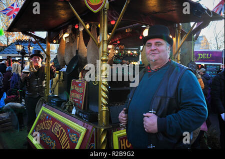 Harrogate durante il Mercatino di Natale weekend, England Regno Unito Foto Stock