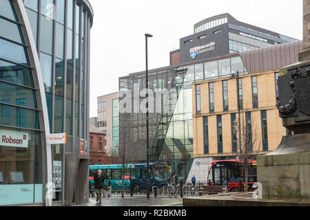 Newcastle upon Tyne/Inghilterra - 10 Gennaio 2018: Università di Newcastle dalla Haymarket Foto Stock