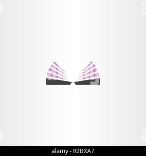 Bookstore libreria di logo icona libro del vettore Illustrazione Vettoriale