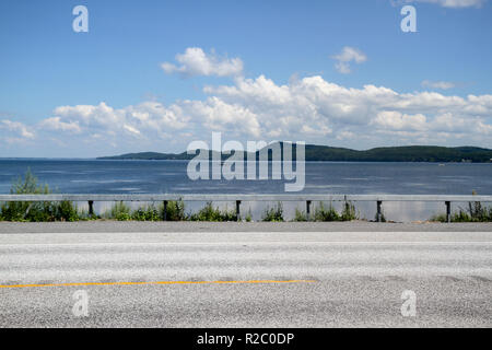 Itinerario 2 tra la terraferma e il lago Champlain isole, Vermont, Stati Uniti Foto Stock