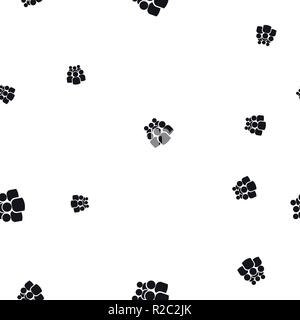 Icona di gruppo di sei persone sagome seamless pattern. Semplice illustrazione vettoriale. Isolato su uno sfondo bianco. Illustrazione Vettoriale