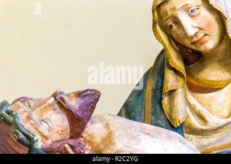 Statua della Beata Vergine Maria e la morte di Gesù Cristo Foto Stock