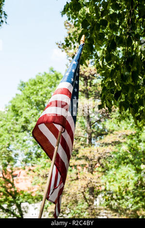 Praga Repubblica Ceca, 26 maggio 2018, Bandiera americana Foto Stock