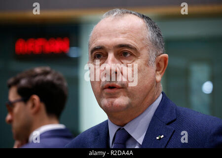 Bruxelles, Belgio. Il 19 novembre 2018.L'agricoltura francese Consiglio Didier Guillaume assiste un Consiglio Agricoltura e pesca incontro Alexandros Michailidis/Alamy Live News Foto Stock
