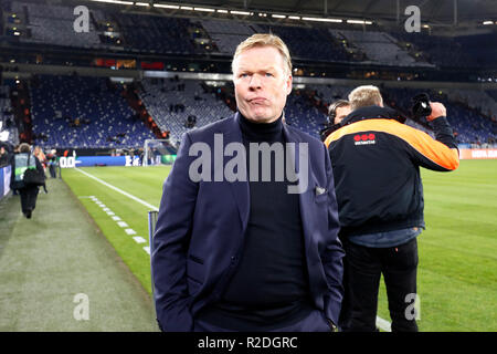 Gelsenkirchen (Germania). Il 19 Novembre, 2018. GELSENKIRCHEN, Veltins Arena , 19-11-2018, calcio, stagione 2018 / 2019, Ronald Koeman durante le Nazioni League Germania - Paesi Bassi: Credito Pro scatti/Alamy Live News Foto Stock
