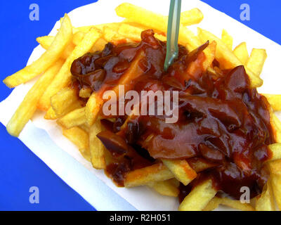 Le patatine fritte con salsa di hunter 2 Foto Stock