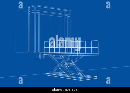 Dock concetto livellatore. Vettore Illustrazione Vettoriale