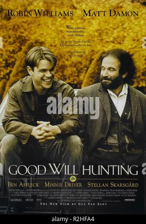 Buona Volontà caccia Anno : 1997 USA Direttore : Gus Van Sant Robin Williams, Matt Damon Movie poster (USA) Foto Stock