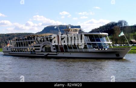 Weisse flotte in rathen Foto Stock