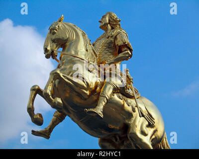 Statua equestre di Augusto il Forte,Dresden Foto Stock