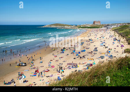 Estate a Fistral Beach, Newquay, Cornwall, Inghilterra, Gran Bretagna,uk. Foto Stock