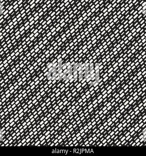 Bianco e nero arrotondato irregolari linee tratteggiate Pattern. Un moderno Illustrazione Vettoriale