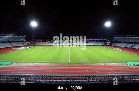 Vista generale di Cerere prima che il Parco delle Nazioni UEFA League, gruppo B4 match tra la Danimarca e la Repubblica di Irlanda. Foto Stock