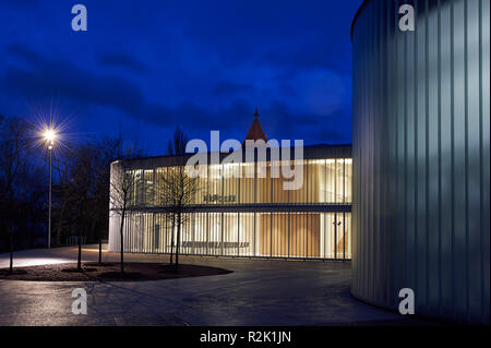 Gallery Stihl Waiblingen e Eva Mayr-Stihl Foundation di sera Foto Stock