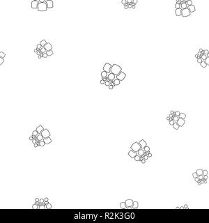 Icona di gruppo di sei persone seamless pattern. Semplice illustrazione vettoriale. Isolato su uno sfondo bianco. Illustrazione Vettoriale