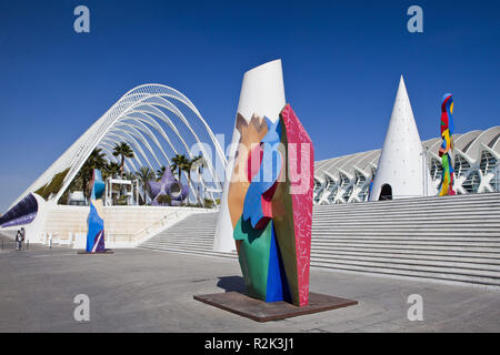 Spagna, Valencia, Ciudad de las Artes y de las Ciencias, Città delle Arti e delle Scienze, Foto Stock