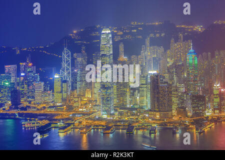 Vista su Hong Kong, Foto Stock