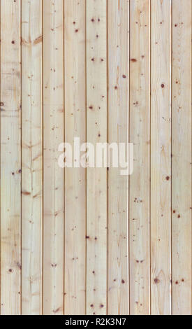 Parete in legno di pino, bordo, Rivestimento parete, tavole di legno, scanalatura e linguetta, Foto Stock
