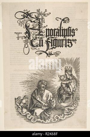 La Vergine e San Giovanni, dall'Apocalisse. Artista: Albrecht Dürer (Tedesco, 1471-1528 Norimberga Norimberga). Data: 1511. Museo: Metropolitan Museum of Art di New York, Stati Uniti d'America. Foto Stock