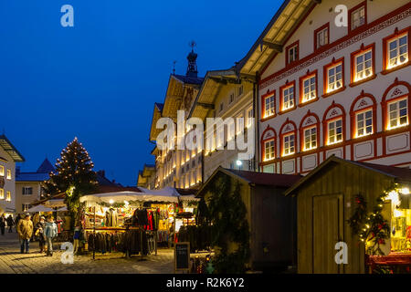 Mercatino di Natale di Bad Toelz, Baviera, Germania Foto Stock