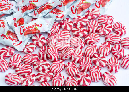 Campino dolci. Campino Yogurt & Frutta caramelle dure fragola Foto Stock