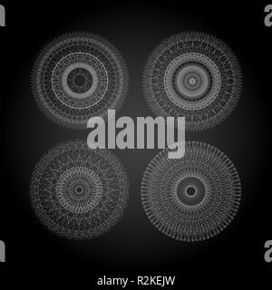 Arabescato stamp set, elementi per il certificato e il design di valuta Foto Stock