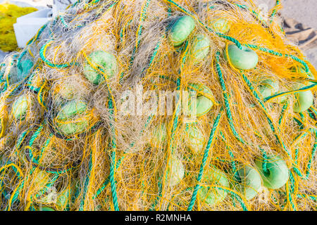 Reti da pesca e industria della pesca Foto Stock