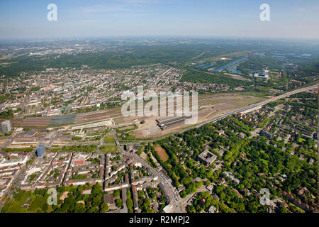 Il luogo della Loveparade 2010, stazione di nolo Duisburg Mitte, Duisburg, la zona della Ruhr, Renania settentrionale-Vestfalia, Germania, Europa Foto Stock