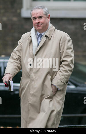 Londra, Regno Unito. Xx Nov, 2018. Geoffrey Cox QC, procuratore generale arriva a Downing Street Credit: amer ghazzal/Alamy Live News Foto Stock