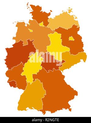 Germania mappa vii Foto Stock