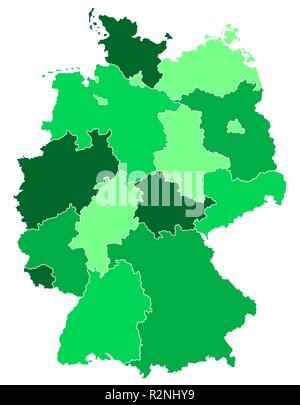 Germania mappa ix Foto Stock