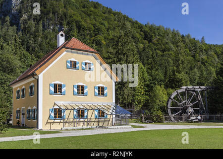 In Holzknechtmuseum Laubau, Ruhpolding, Chiemgau Alpi, Chiemgau, Alta Baviera, Baviera, Germania meridionale, Germania, Europa Foto Stock