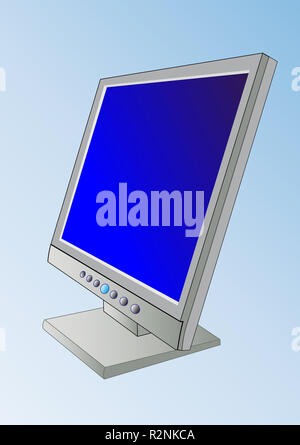 Schermo wide screen monitor pc Foto Stock